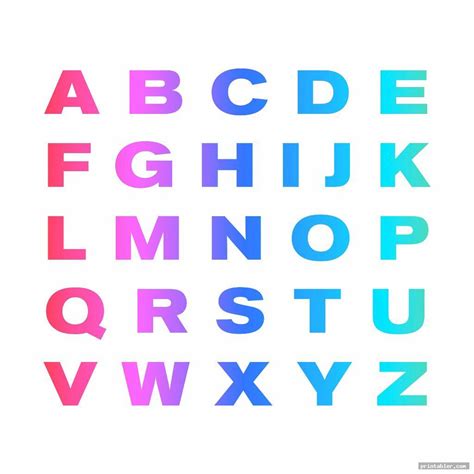 10 Best Large Colored Letters Printable Pdf For Free
