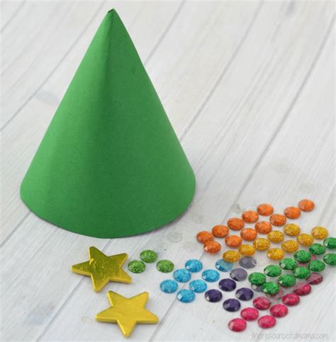 Paper Cone Christmas Tree Kid Craft The Resourceful Mama