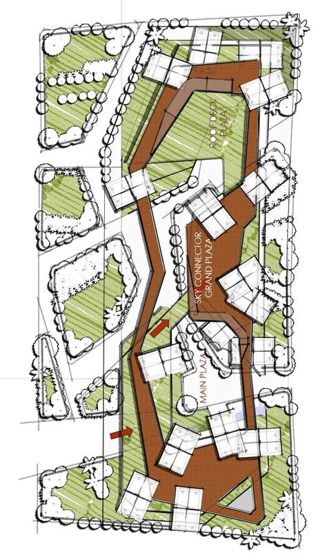 Landscape Design Masterplan Mixed Use Development Modern Landscape