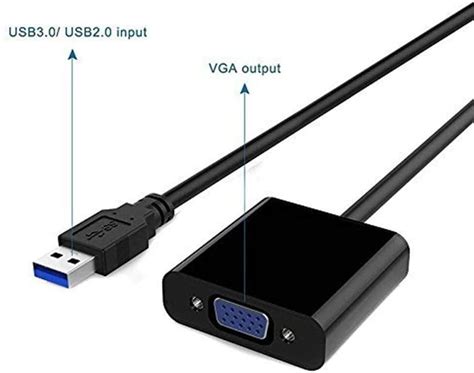 Usb 30 To Vga Adapter Usb Male To Vga Female Connector Multi Display