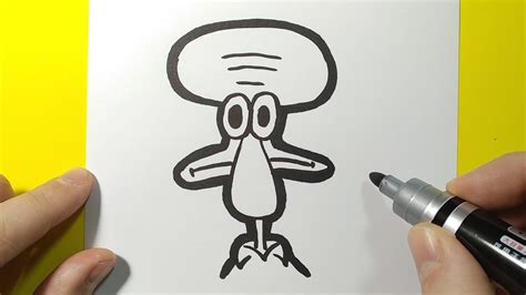How To Draw Squidward Tentacles Funny Drawings Youtube