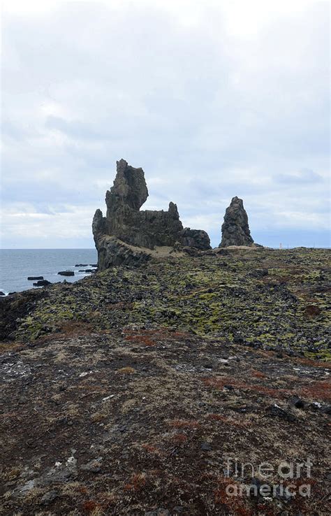 Scenic Coastal View With Londrangar Rock Formation Photograph By Dejavu