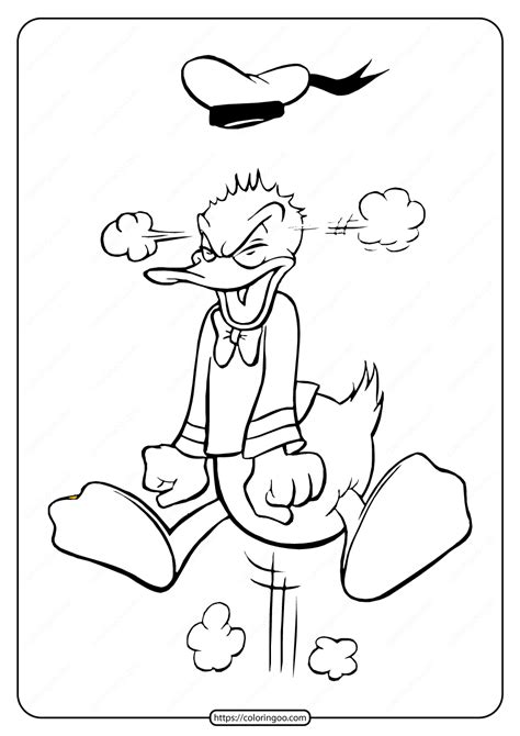 Donald duck is a cartoon character created in 1934 at walt disney productions. Free Printable Donald Duck Pdf Coloring Page 20