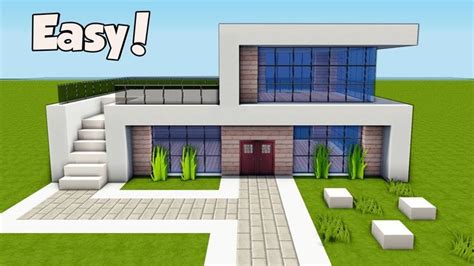 Minecraft How To Build A Small And Easy Modern House Tutorial 25