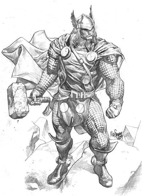 Thor Sketch By Micosuayan Thor Art Superhero Art Comic Books Art