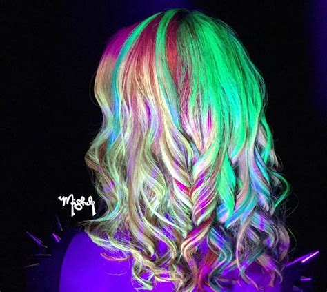 glow in the dark hair glowing phoenix neon hair fashionisers