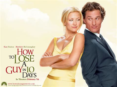 From kate hudson's iconic yellow dress to the way matthew mcconaughey says frost yourself, how to lose a guy in 10 days is one of hollywood's most apparently writer guy branum will put a new spin on the story by following a glib young online columnist and an oversexed advertising executive. How to Lose a Guy in 10 Days - Romantic Comedy Wallpaper (15209960) - Fanpop