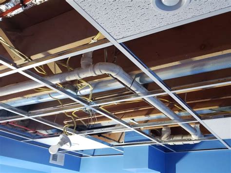 In places, ductwork or plumbing pipes are lower than the joists, making it impossible to. BASEMENT FINISHING AND DROP CEILINGS | Peoria Tile and ...