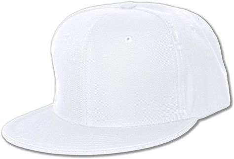 New Plain White Flat Fitted Hat Cap Size 7 58 Amazonca Clothing