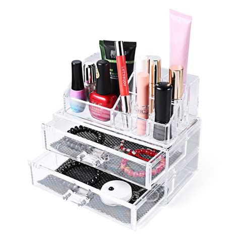 Large 3 Layer Acrylic Makeup Organizer Storage Box Make Up Organizer