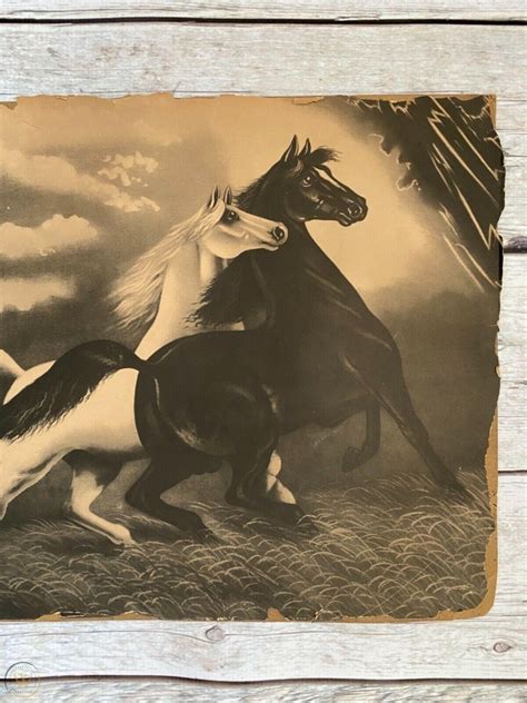 Spirited Horses No 2 Original Print From 1908 Reduced 3870350266
