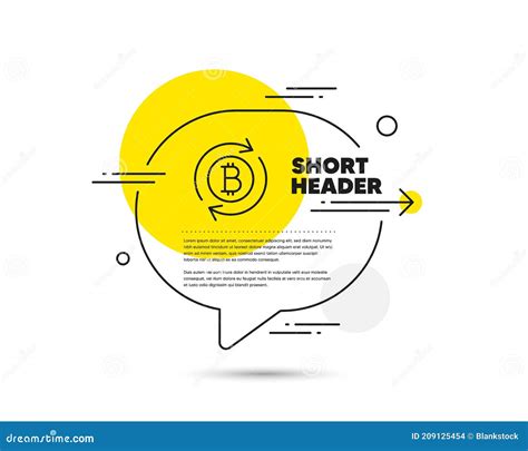 Bitcoin Line Icon Refresh Cryptocurrency Coin Sign Vector Stock