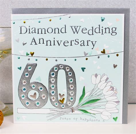 60th Wedding Anniversary Greeting Card By Molly Mae