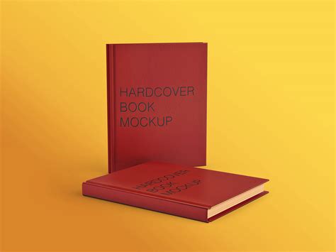 Hardcover Book Mockup On A Light Background Free Mockup