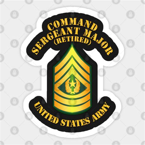 Enlisted Csm Retired Command Sergeant Major Rank Sticker