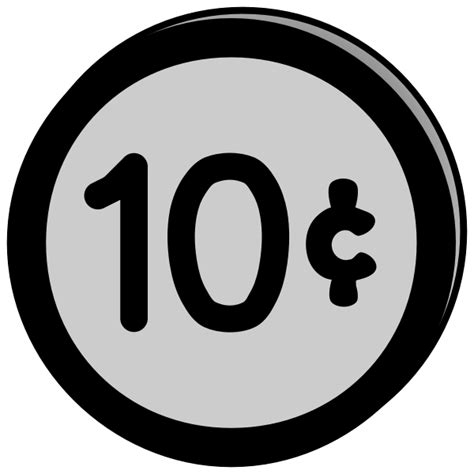 Coin 10 Cents Free Svg