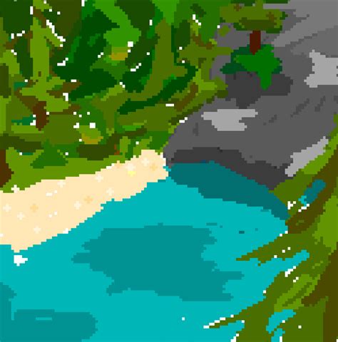 Forest Mountain And River Pixel Art By Onemillionaddition On Newgrounds