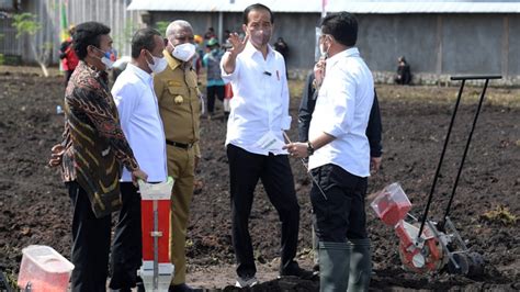 Puan Tanam Jagung Bareng Jokowi Di Sorong Nasi Bukan Satu Satunya