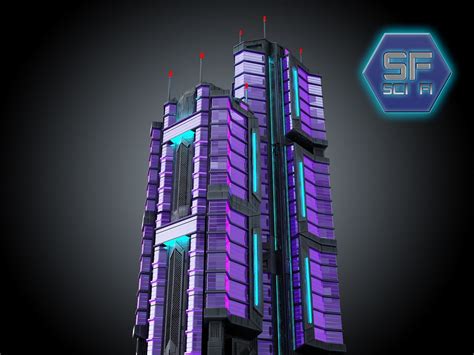 Modelo 3d Sci Fi Cyberpunk Building Hd Turbosquid 978883