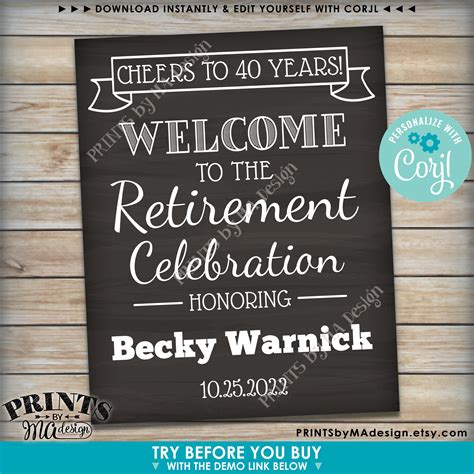 Cheers To Retirement Party Sign Welcome To The Retirement Etsy Ireland
