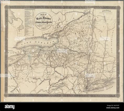 Map Of The Rail Roads Of The State Of New York Cartographic Maps 1870