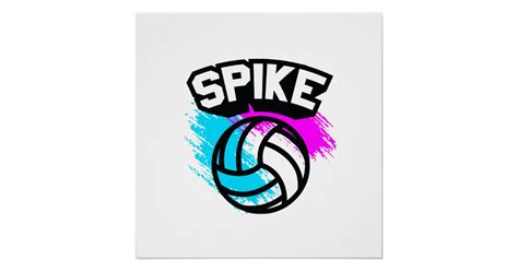 Spike Volleyball Poster Zazzle