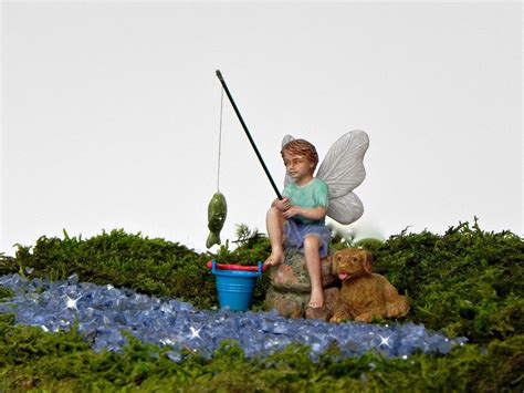 Fairy Garden Accessories Fishing Boy Fairy Figurine Miniature