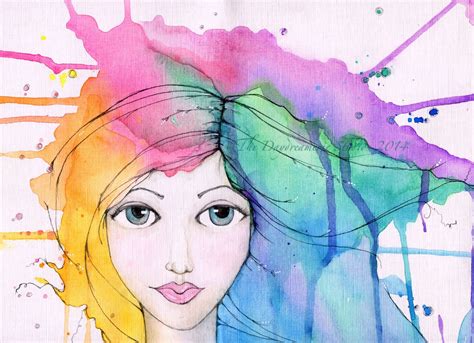Watercolor And Pencil She Chose To Live A Colorful Life And Wore It