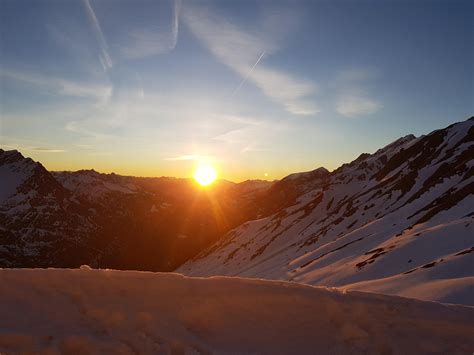 A Beautiful Sunset In The Alps Rbackcountry