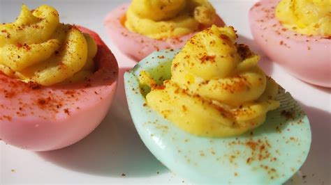 Easy Delicious Dyed Deviled Eggs Recipe Halloween Appetizer Youtube