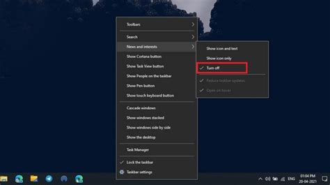 How To Disable News And Interests Widget On Windows 10 Yorketech