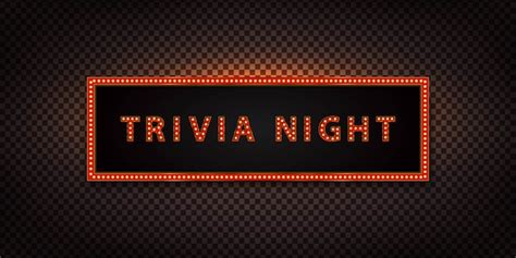 Premium Vector Isolated Neon Marquee Sign Of Trivia Night