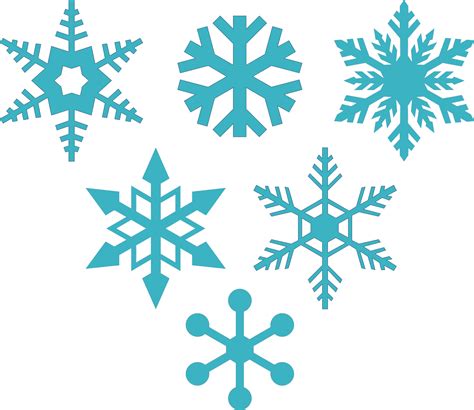 Snowflake Silhouette Stencil Snowflakes Png Download 16001386