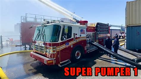 FLEET FRIDAY FDNY SUPER PUMPER TRAINING FLOWING WATER COMPARTMENTS YouTube