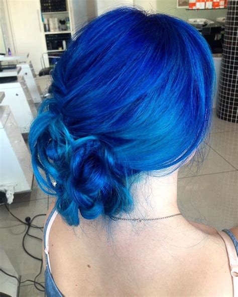 trending blue hair with glow in the dark highlights would you dare colour by sheleneshaer at