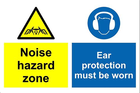 Buy Noise Hazard Zone Ear Protection Must Be Worn Safety Sign Self