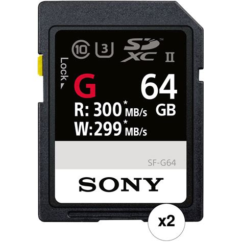 Sony 64gb Sf G Series Uhs Ii Sdxc Memory Card 2 Pack Bandh