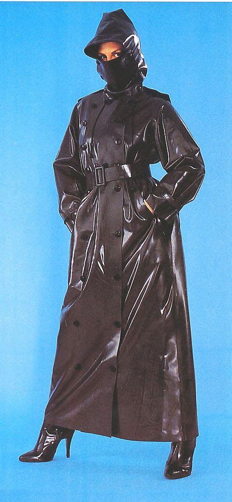 102 Black Raincoat Rubber Catsuit Rubber Raincoats