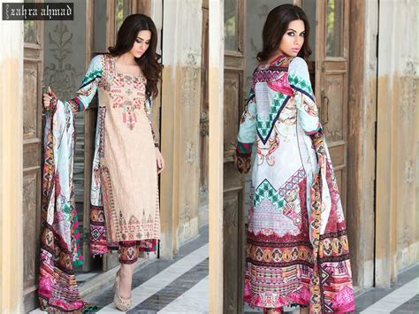 Zahra Ahmed Elegant Spring Summer Dresses Collection 2015 2016