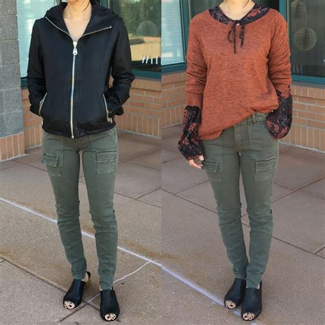 1 pant 2 ways these army green cargo skinnies from mcguire denim are the perfect wardrobe