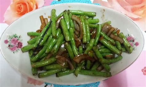Long beans with belacan * new set lunch menu from the roof restaurant at imperial int'l hotel, warisan sq, kk. Resepi Kacang Panjang Goreng Kicap