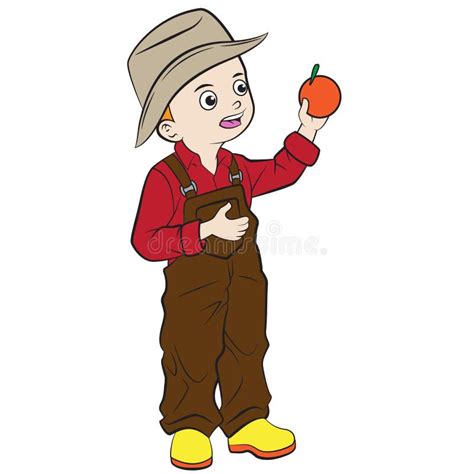 Children Picking Oranges Stock Vector Illustration Of Garden 58687329