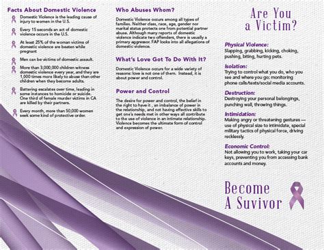 Domestic Violence Brochure On Behance