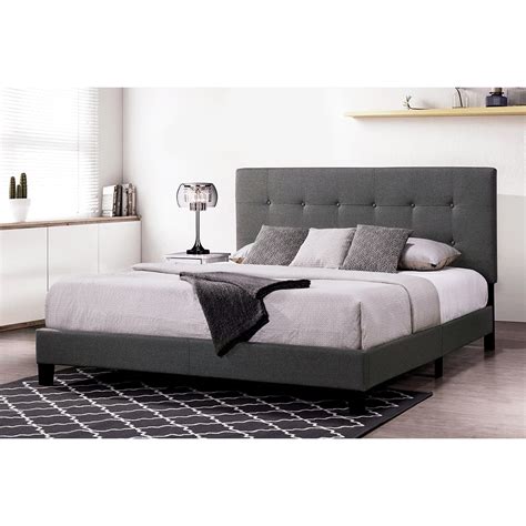 Built with durability in mind, solid wood construction. Lowestbest Upholstered Platform Bed Frame Mattress ...