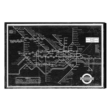 Hatcher And Ethan London Underground Map 1934 Canvas Art London