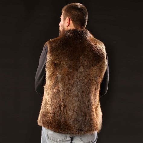 The Mens Beaver Fur Vest Is A Sleek Way To Warm You From The Inside Out