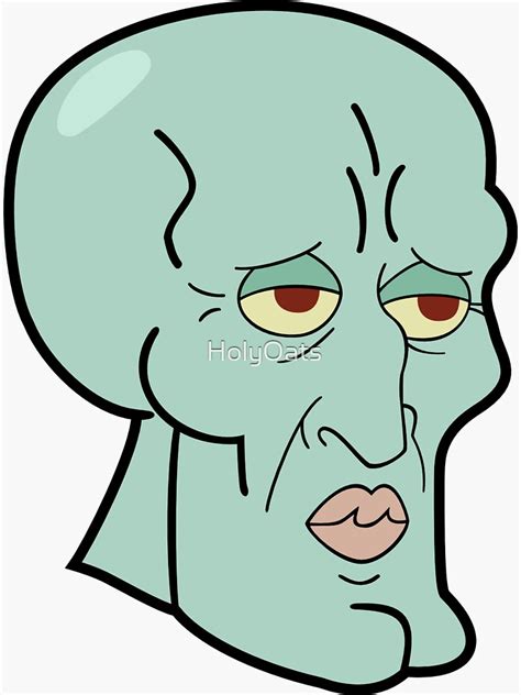 Squidward Sticker For Sale By Holyoats Redbubble