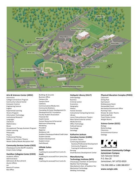 Jamestown Community College Campus Map Europe Capital Map