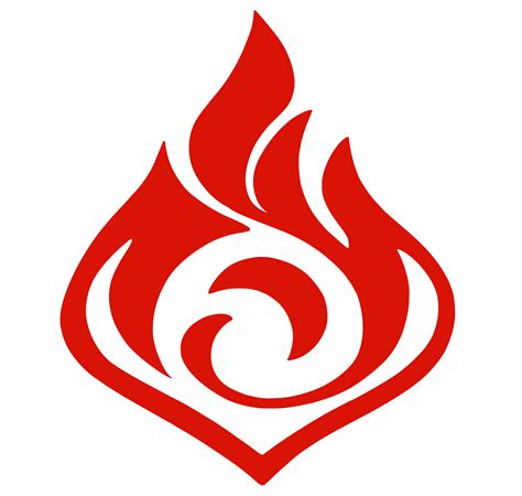 Pyro Element Rotes Feuerelement Genshin Impact Logo Für Mobile Images