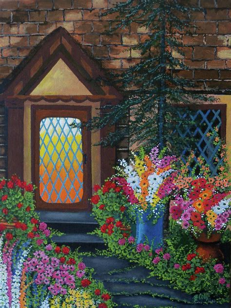 Summer Porch Painting By Bonnie B Cook Fine Art America